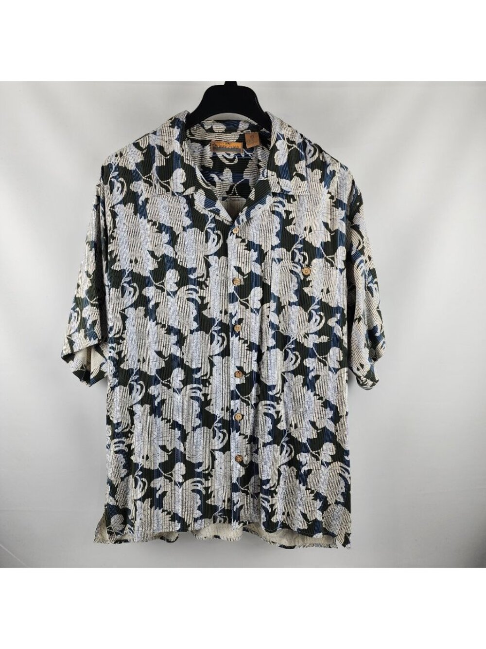 Bobby Chan Shirt Mens XL Multi Floral 100% Silk S/S Hawaiian Button Up